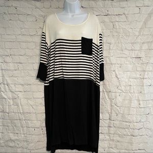 Torrid Black & White Color-block Dress 2X